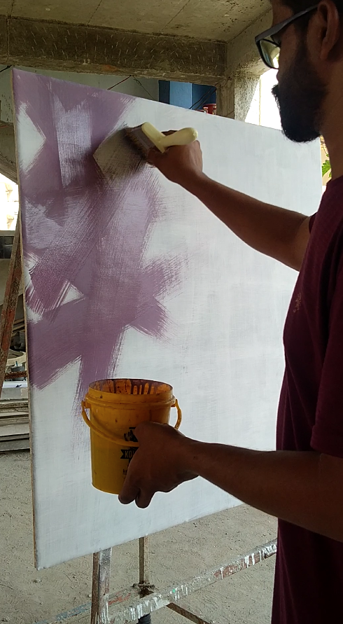 how to apply lime wash paint in X pattern